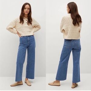 Mango Catherine Culotte Denim Jeans Size 2